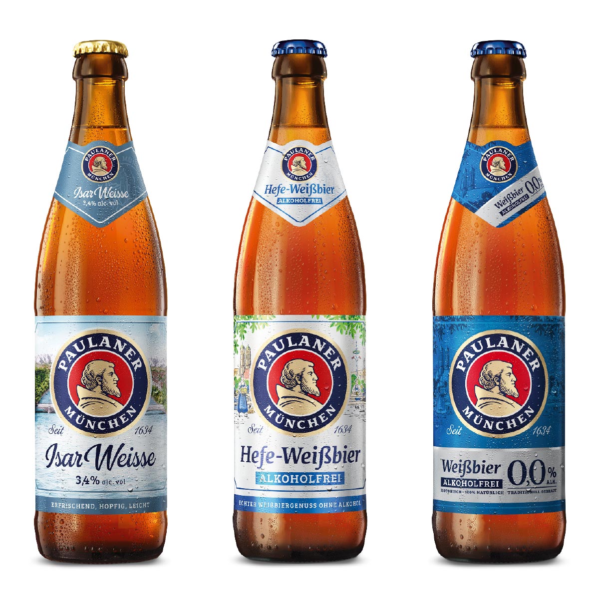 nju 3 Flaschen Paulaner Weissbier