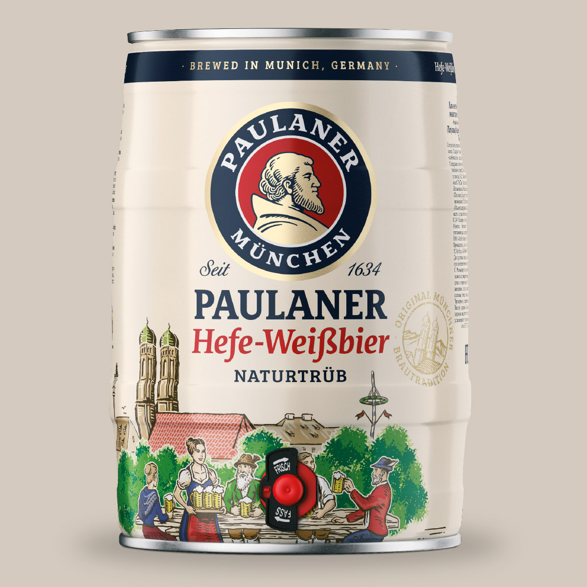 nju 5-Liter-Fässchen Paulaner Weissbier